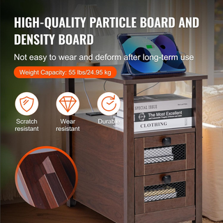 Tavolino da Caffè in Stile Fattoria, Comodino Stre