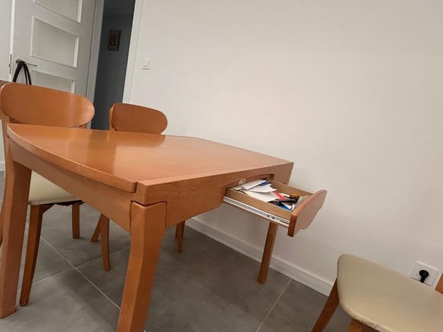 Mesa madera extensible marrón