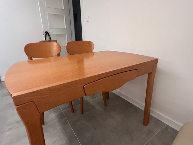 Mesa madera extensible marrón