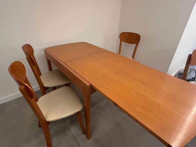 Mesa madera extensible marrón