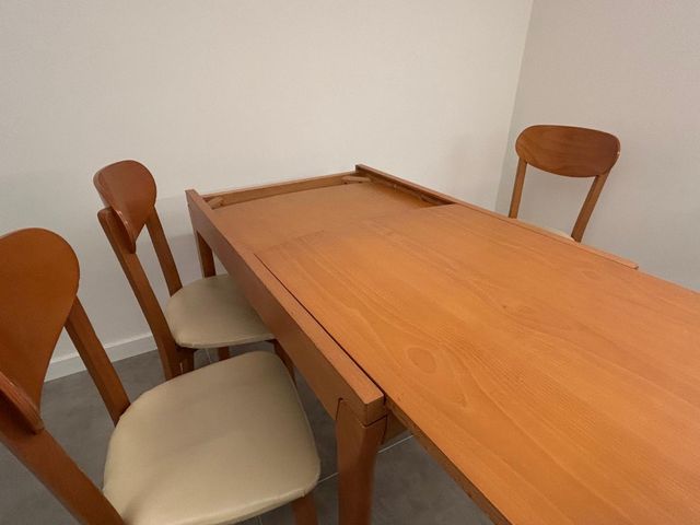 Mesa madera extensible marrón