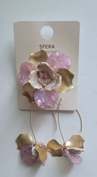 Conjunto pendientes y anillo Sfera NUEVO