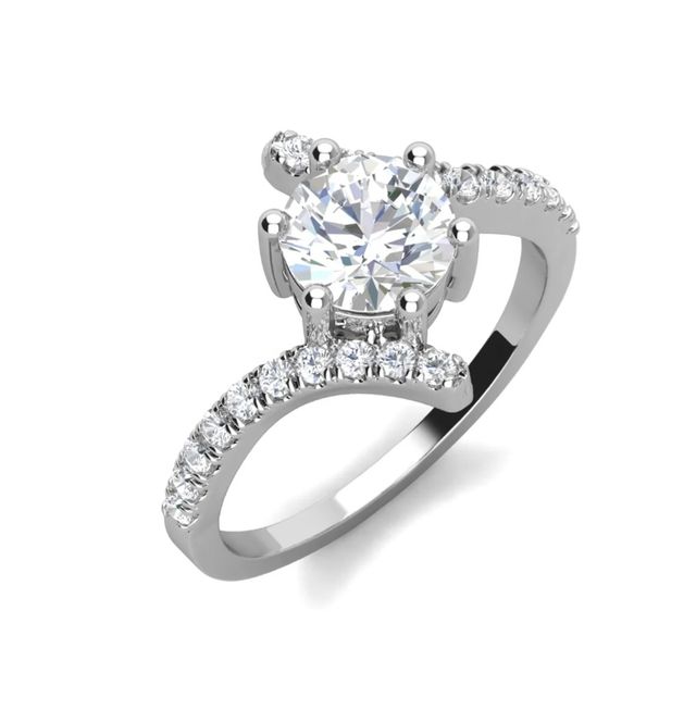 ANILLO PLATA Y MOISSANITA. REGALO NAVIDAD.