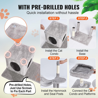 Tiragraffi per Gatti Interno 143 cm Torre per Gatt