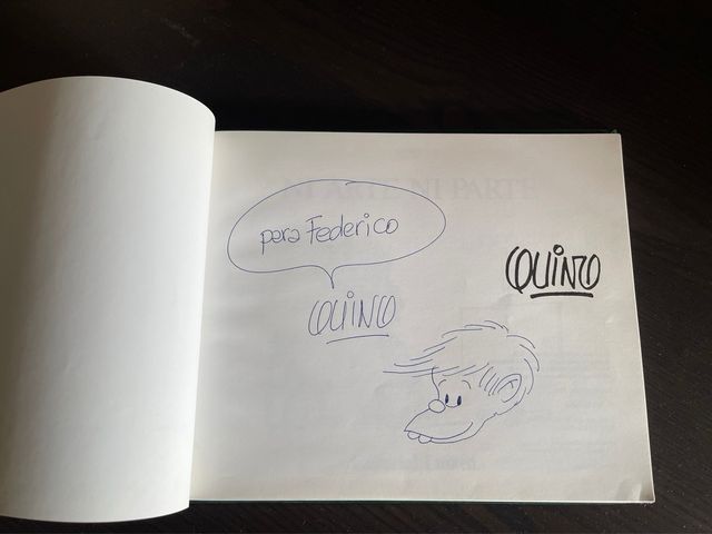 Quino, Ni arte ni parte dedicado y firmado