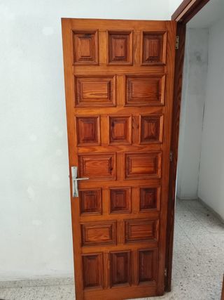 Puerta madera castellana 200x70