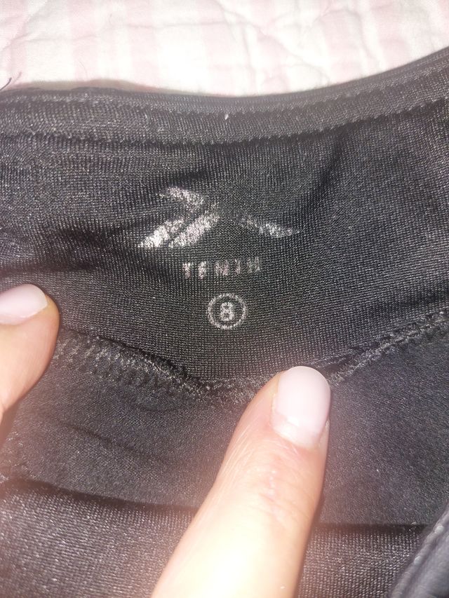 Mallas niña talla 8 - negras con rosa