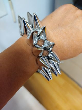 Pulsera pinchos plata - Gótica