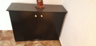Zapatero negro madera - Mueble almacenaje