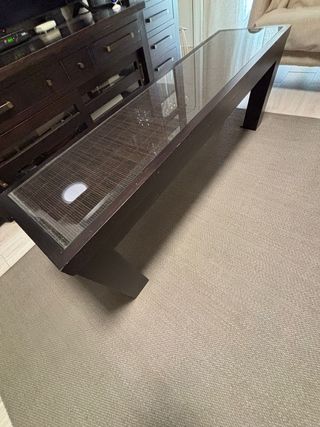 Mesa centro bambú - madera negra