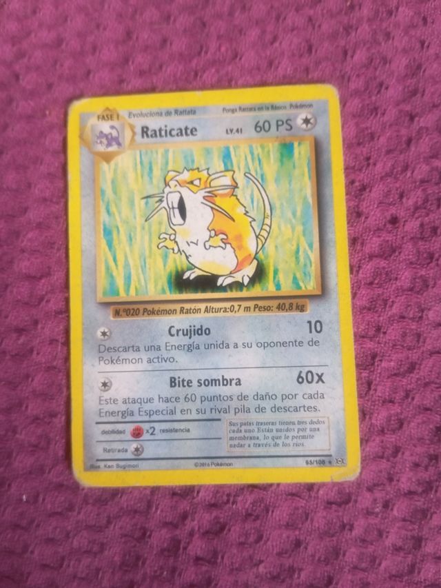 Carta Pokémon Raticate 65/108