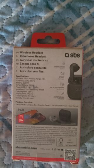 Auricolari SBS Air Free TWS neri