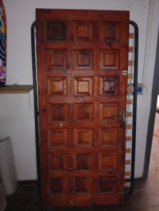 Puerta madera maciza 200x88cm