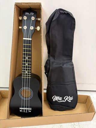 Ukelele soprano MaKai negro + funda