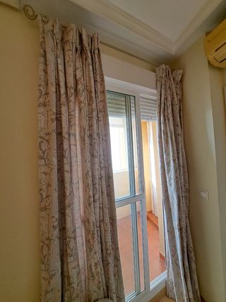 CORTINAS TELA DAMASCO A TABLAS