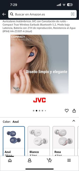 Auriculares JVC inalámbricos cancelación ruido
