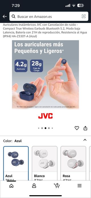 Auriculares JVC inalámbricos cancelación ruido