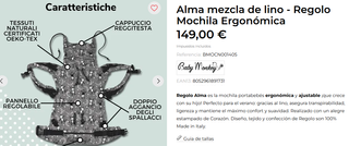 Mochila portabebés bebé azul.