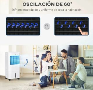 Aire acondicionado, ventilador y humidificador
