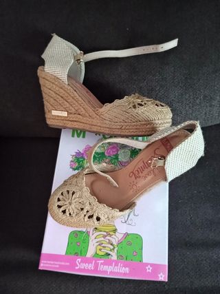 Sandalias cuña Toni Pons beige