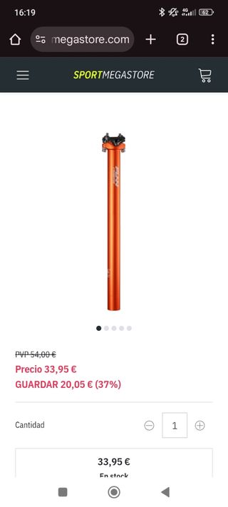 Tija sillín FUNN Crossfire 30.9x400mm