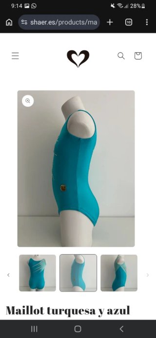 Maillot NUEVO gimnasia azul- Talla 10 A MANO
