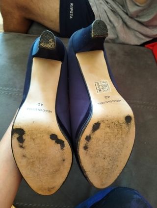 Zapatos tacón azul marino