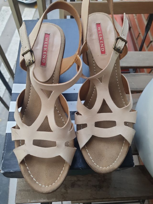 Sandalias Weekend beige mujer