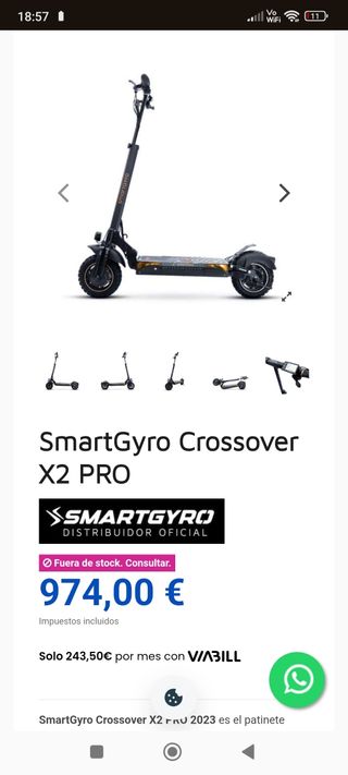 SmartGyro Crossover X2 PRO - Patinete eléctrico 