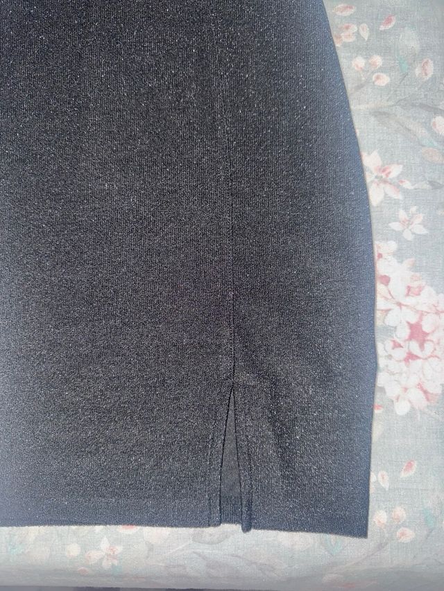 hym Vestido negro mini lurex fiesta