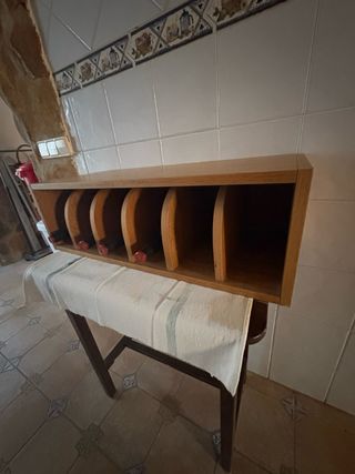 Botellero madera - 6 botellas