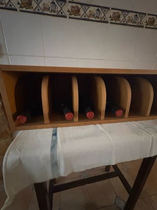 Botellero madera - 6 botellas