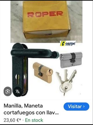 Manillas puerta negra + cerradura