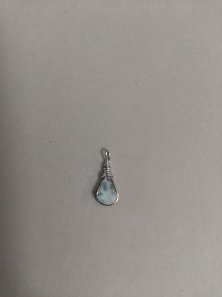 Colgante piedra verde plata