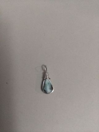 Colgante piedra verde plata