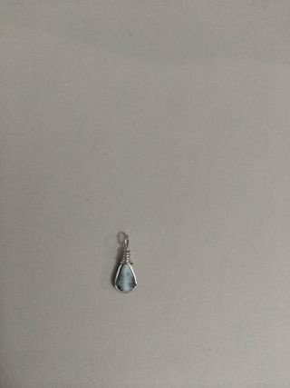 Colgante piedra verde plata