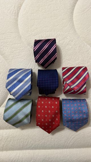Juego 7corbatas, algunas de marca