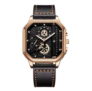 Reloj YOLAKO elegante negro y dorado