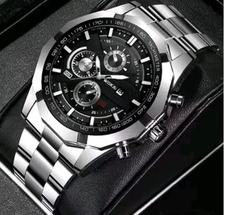 Reloj YOLAKO elegante negro y dorado