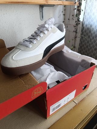 Puma Club Era II - Zapatillas blancas y marrones