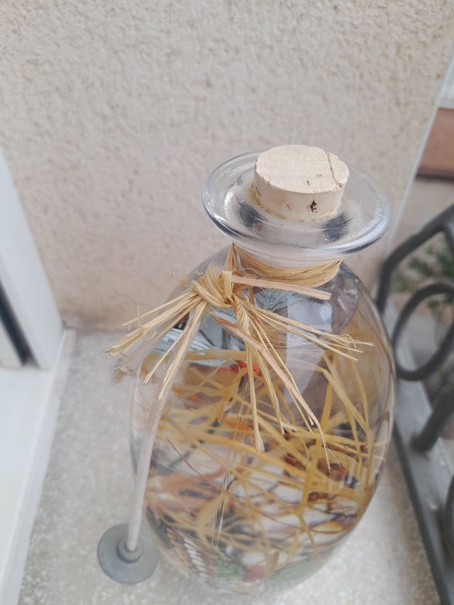 Vela-Lámpara aceite cristal mariposas