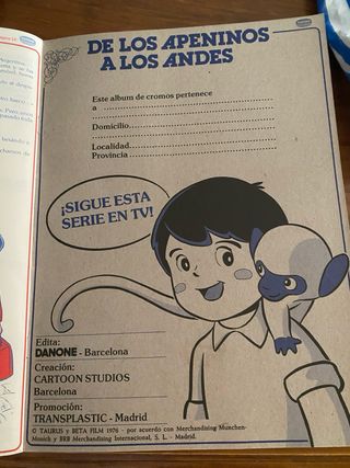 Álbum Marco de los Apeninos a los Andes