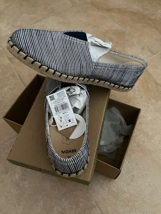 Alpargatas SENDA - Azul y blanco - 38