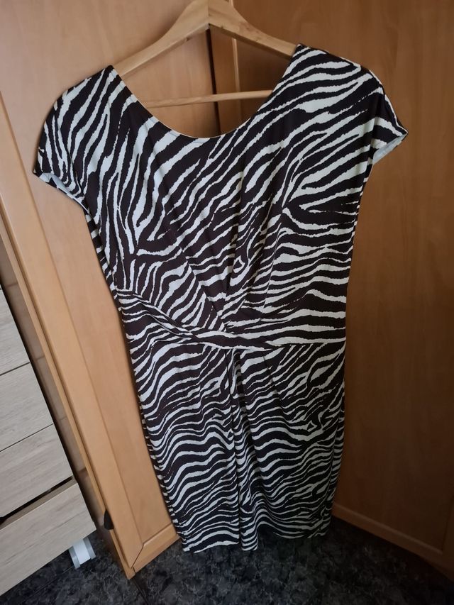 Vestido Zebra - Blanco y Marrón