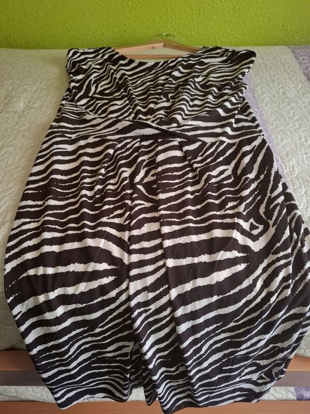 Vestido Zebra - Blanco y Marrón