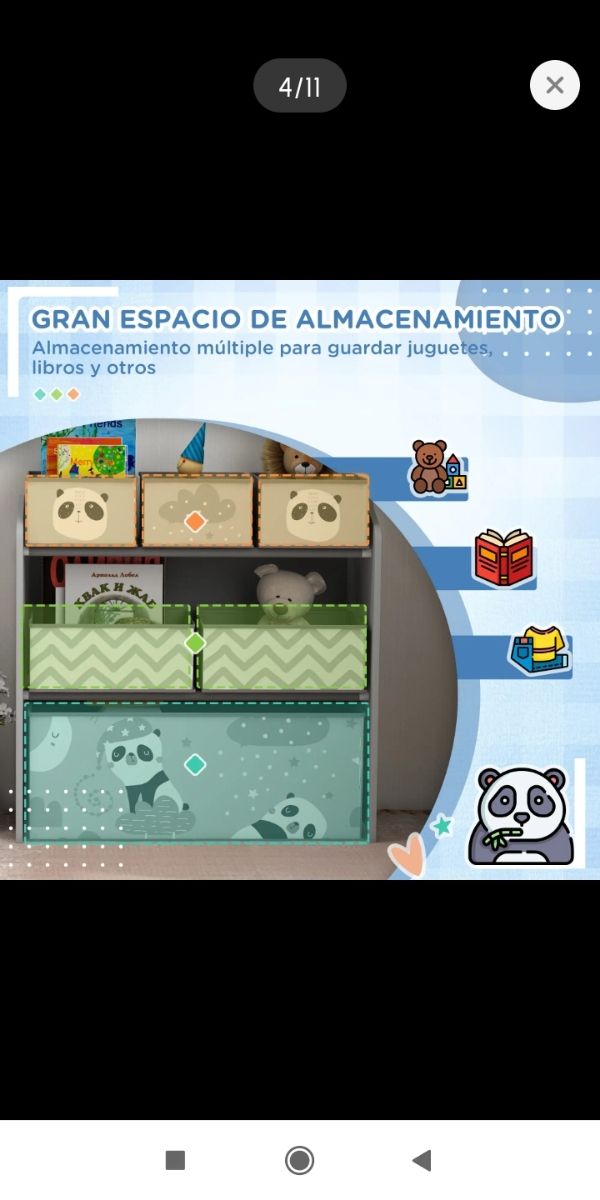 Organizador juguetes infantil- PANDA