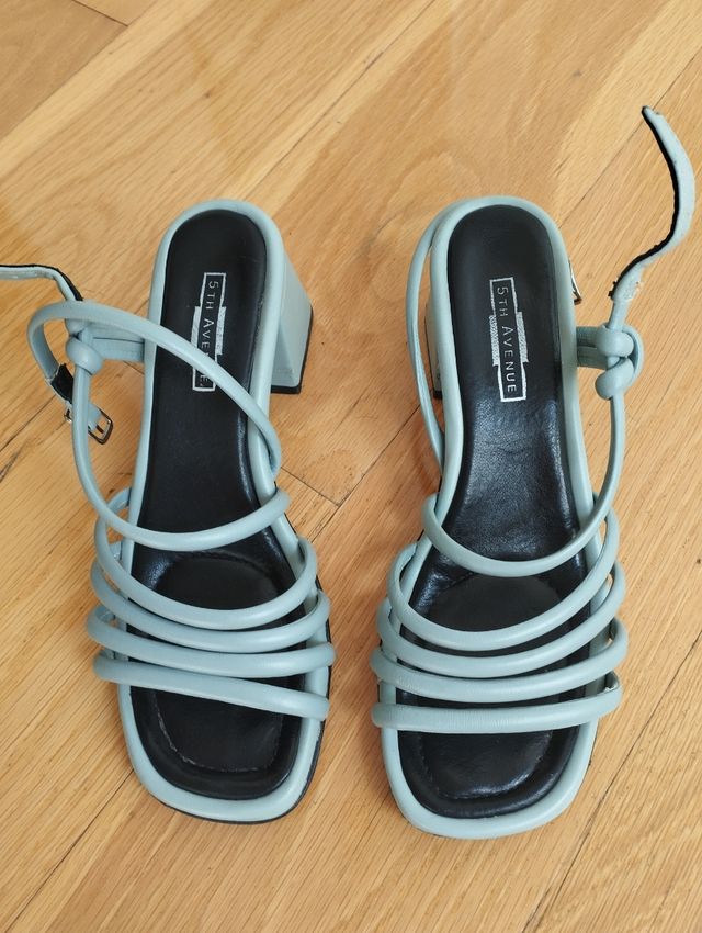 Sandalias tacón 5th Avenue - Teal