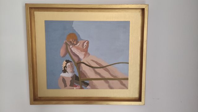 Acrílico sobre lienzo de Jorge Castillo.Amantes