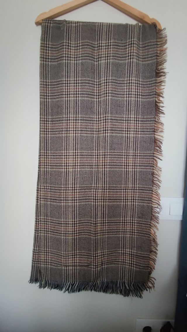 Bufanda, chal maxi cuadros Harris