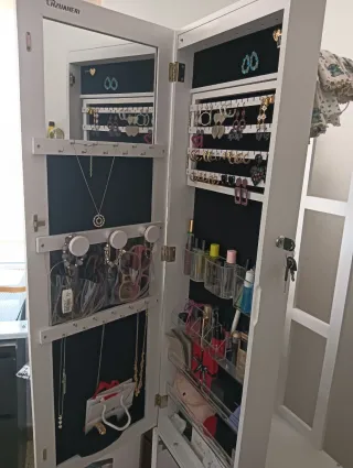 Joyero Espejo Blanco c/Ruedas